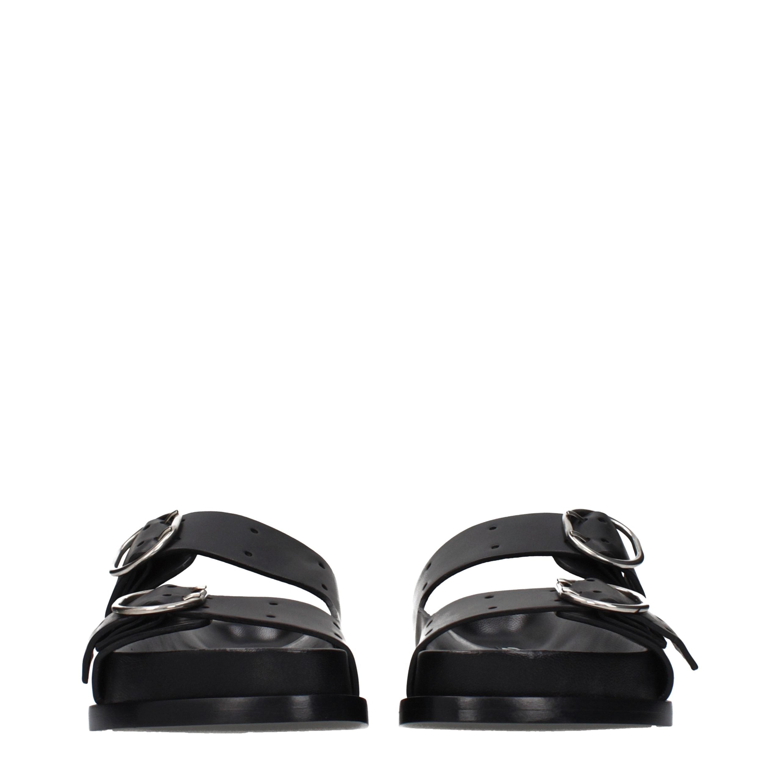 Experience the exquisite allure of Jil Sander Black Leather Slippers, where luxurious craftsmanship meets timeless elegance, perfect for the discerning individual.