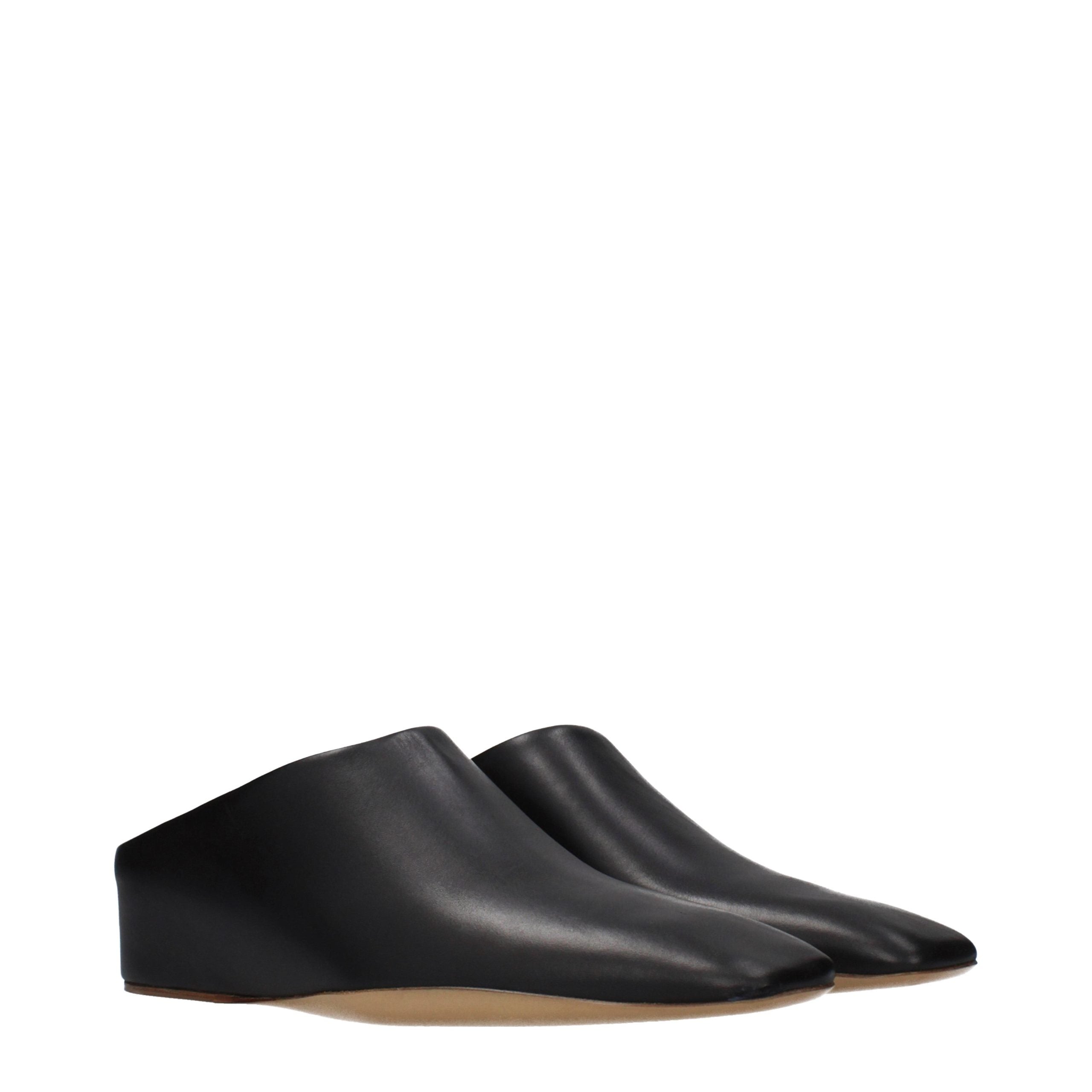 Indulge in the sophistication of Jil Sander Black Leather Slippers, where exquisite craftsmanship meets timeless elegance, perfect for elevating your luxurious lifestyle.