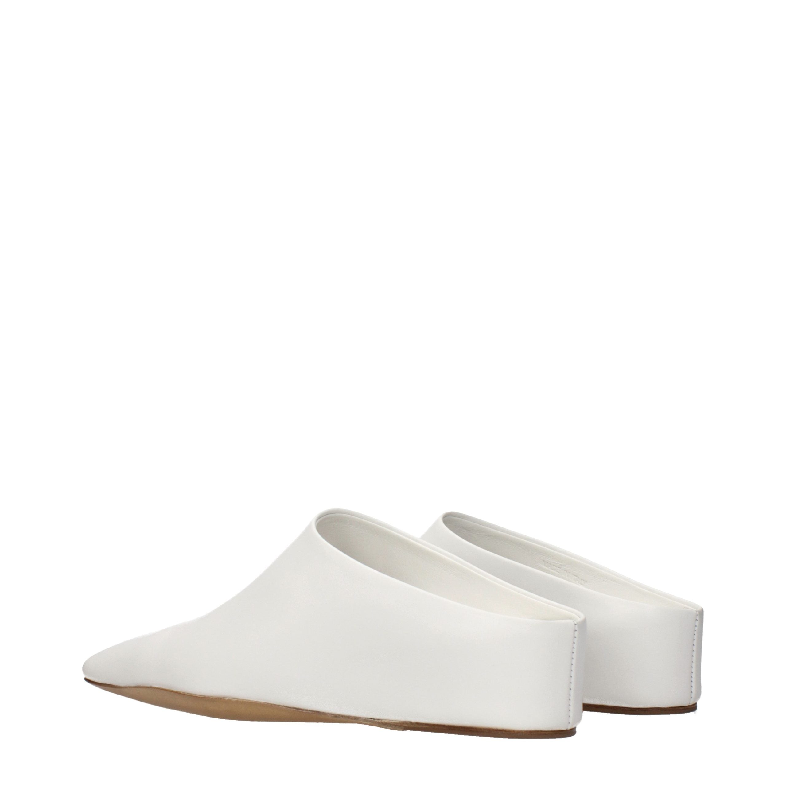 Elevate your wardrobe with Jil Sander White Leather Slippers, where luxurious craftsmanship meets timeless elegance, perfect for the discerning connoisseur.