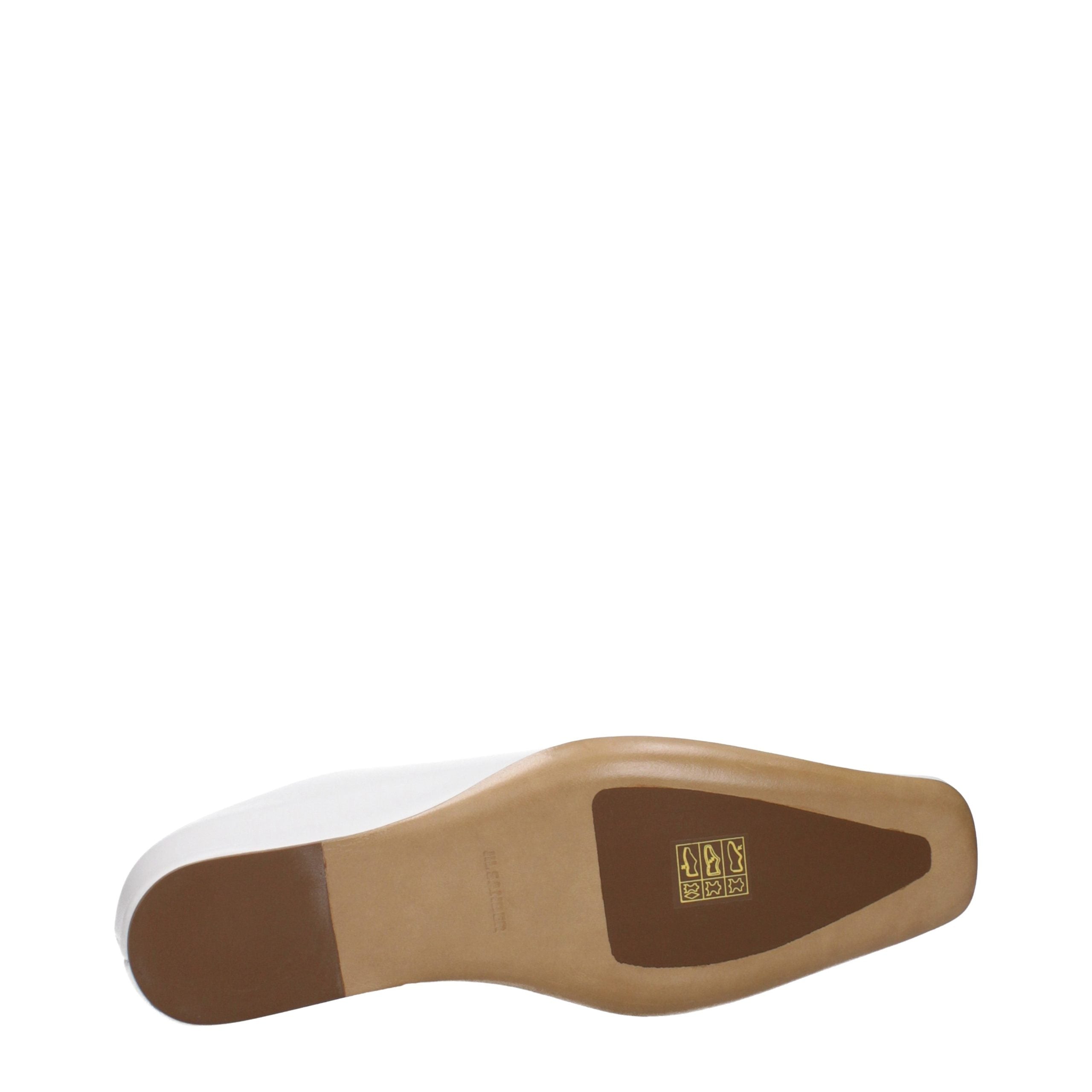 Elevate your style with Jil Sander White Leather Slippers, where exquisite craftsmanship meets timeless elegance, perfect for the discerning connoisseur.