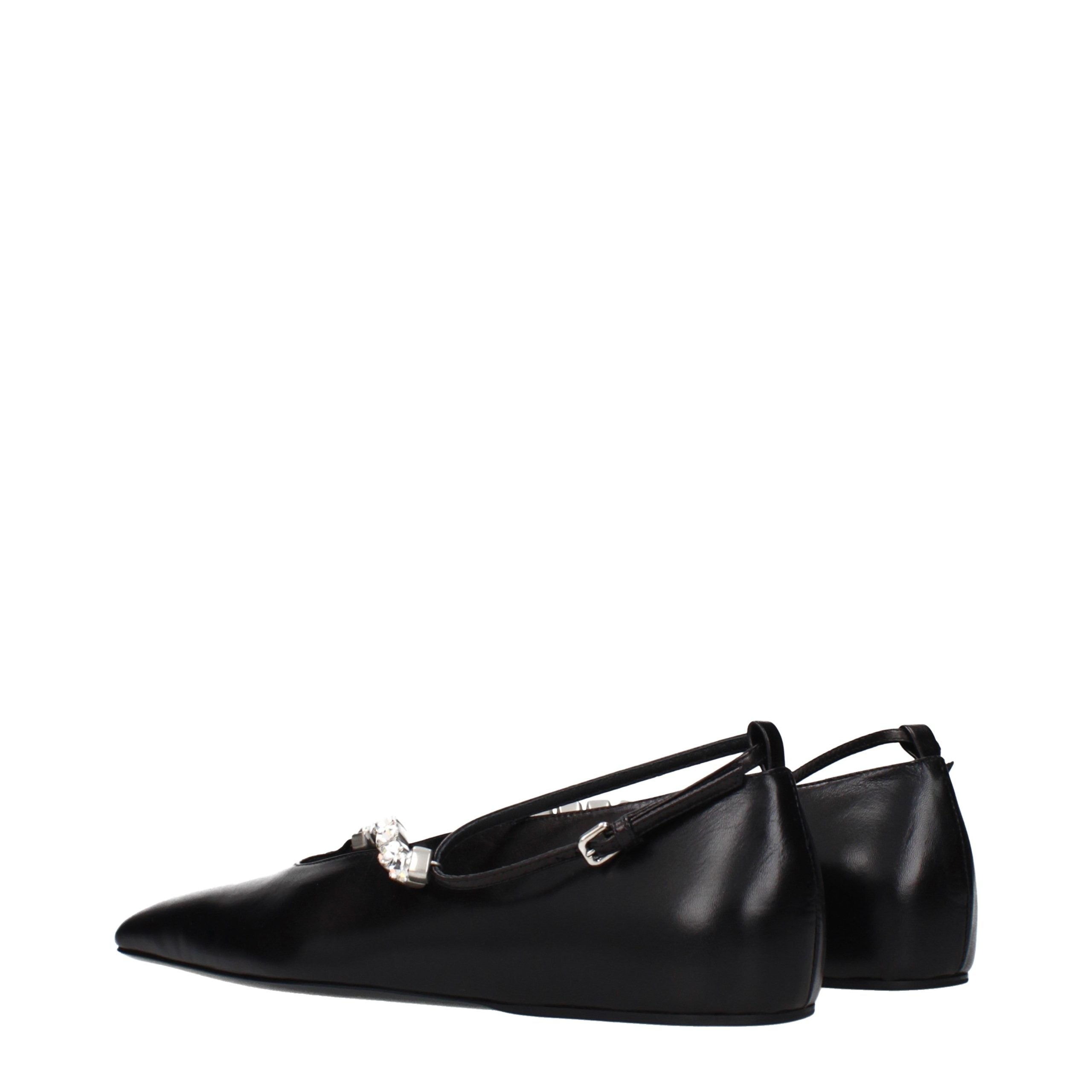Experience the exquisite craftsmanship of Jil Sander Black Leather Ballet Flats, where timeless elegance meets luxurious comfort for every sophisticated occasion.