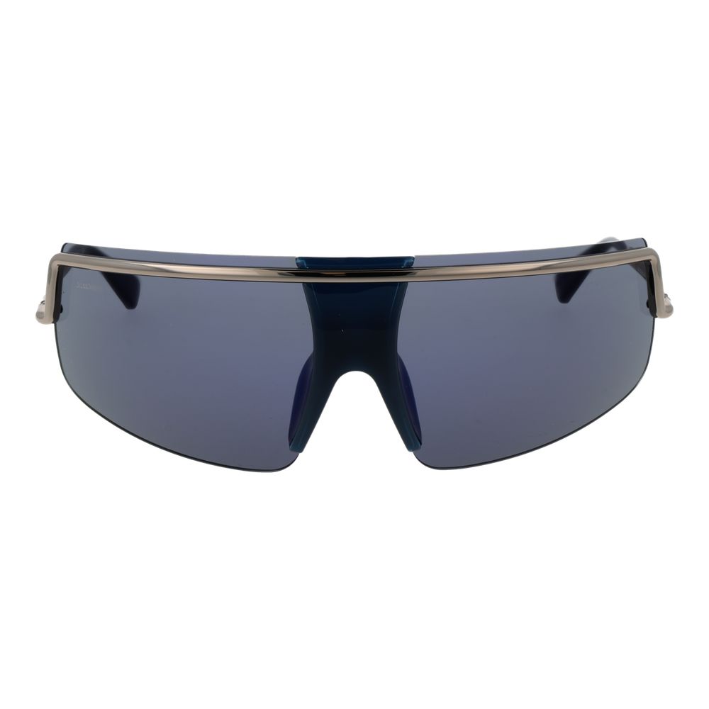 Discover the allure of Max Mara Silver Metal Sunglasses, where rimless elegance meets mirrored blue lenses, embodying luxury and sophistication for the discerning individual.