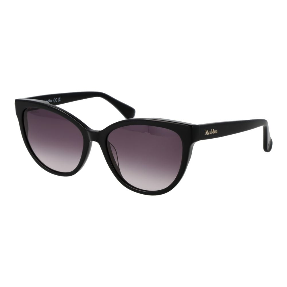 Experience the allure of Max Mara Black Acetate Sunglasses, where exquisite craftsmanship meets timeless elegance, perfect for the discerning connoisseur.