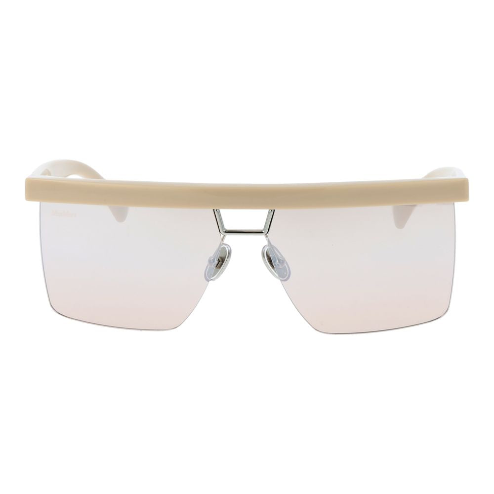 Indulge in the refined elegance of Max Mara Beige Plastic Sunglasses, where timeless design meets luxurious protection, perfect for the discerning fashion aficionado.