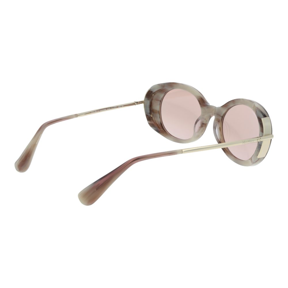 Indulge in the timeless elegance of Max Mara Beige Acetate Sunglasses, where luxurious craftsmanship meets sophisticated design, perfect for the discerning individual.