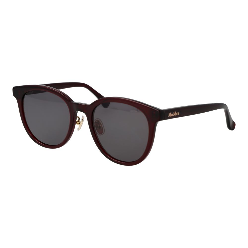 Indulge in the elegance of Max Mara Burgundy Acetate Sunglasses, where luxurious craftsmanship meets timeless style, perfect for the discerning individual.