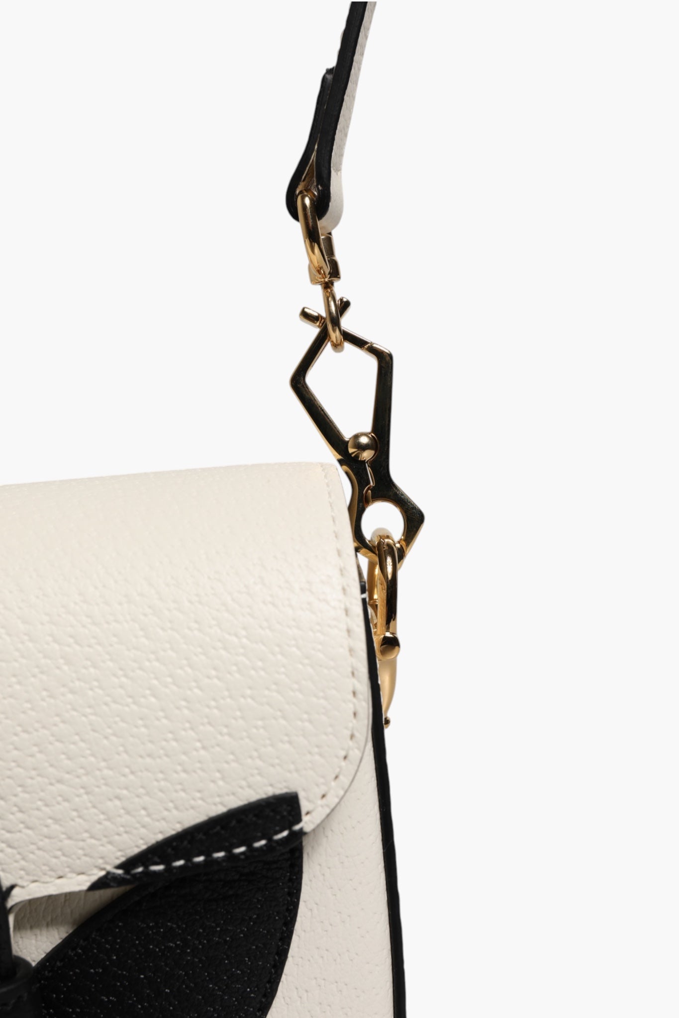 Gucci x Adidas Horsebit 1955 White Black Calfskin Leather Shoulder Bag