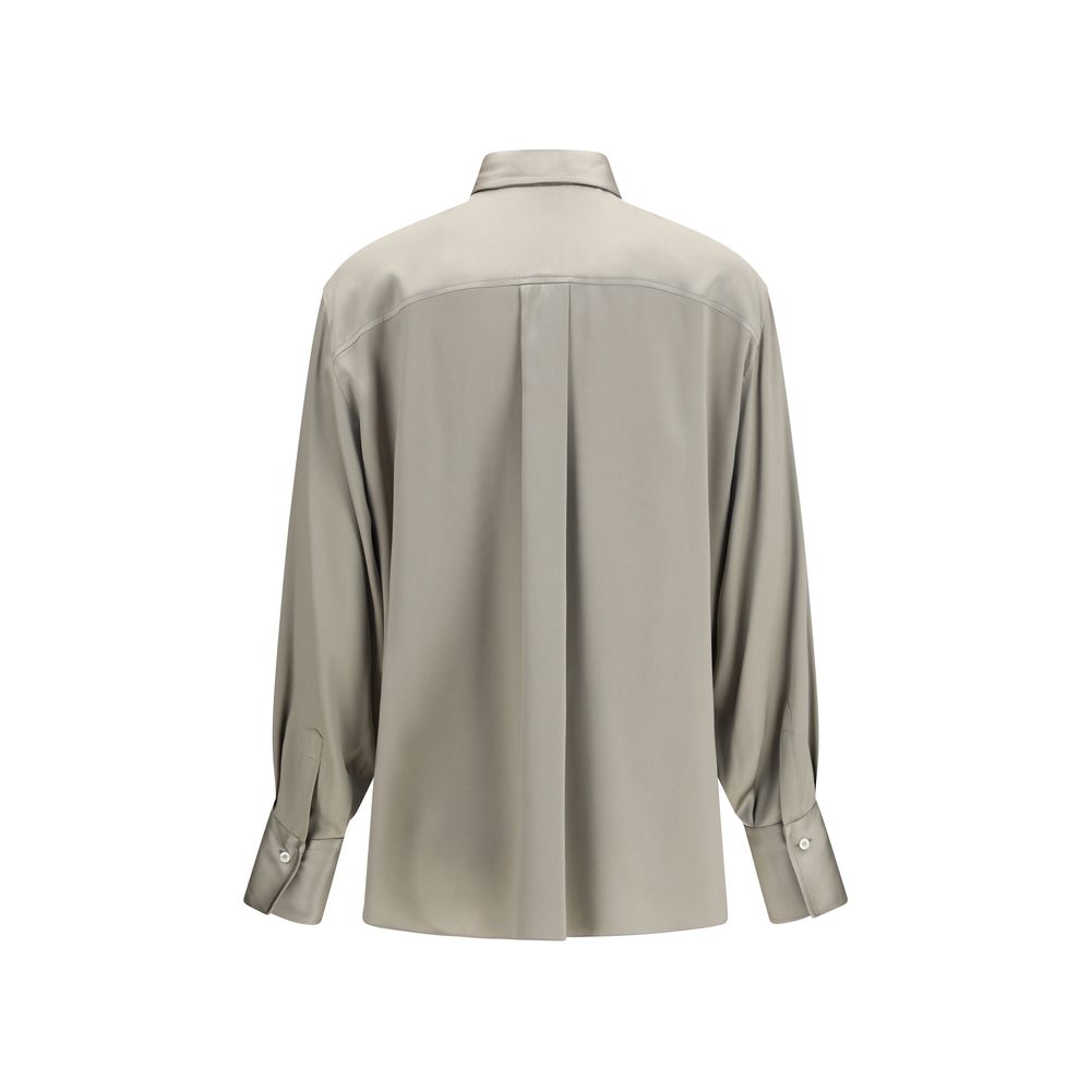 Brunello Cucinelli Bicolor Silk Shirt | Artisanal Luxury Elegance