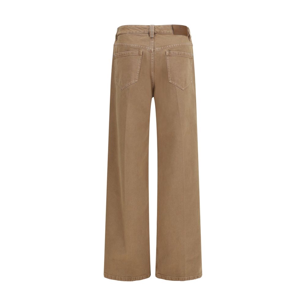 Experience the exquisite Brunello Cucinelli Brown Cotton Straight-Leg Jeans, where timeless elegance meets unparalleled craftsmanship for a sophisticated lifestyle.