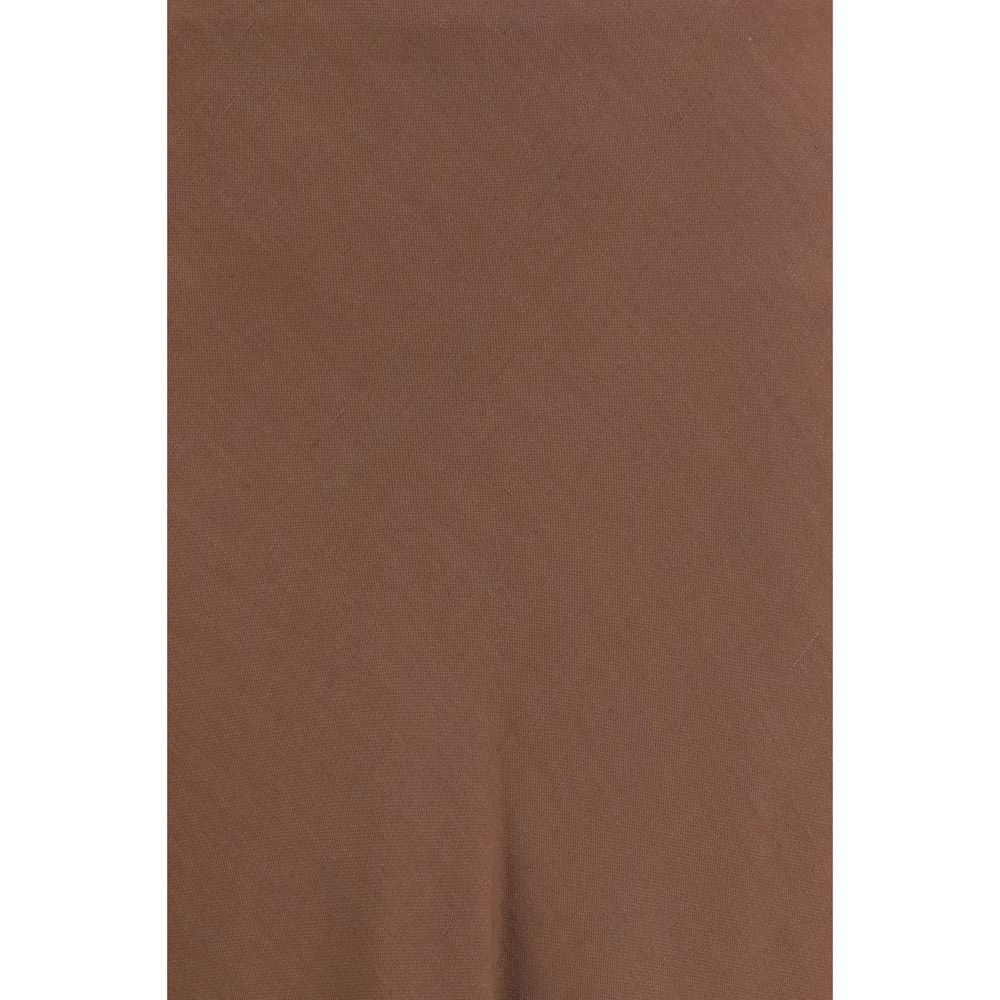 Brunello Cucinelli Brown Viscose Long Skirt - Artisanal Luxury