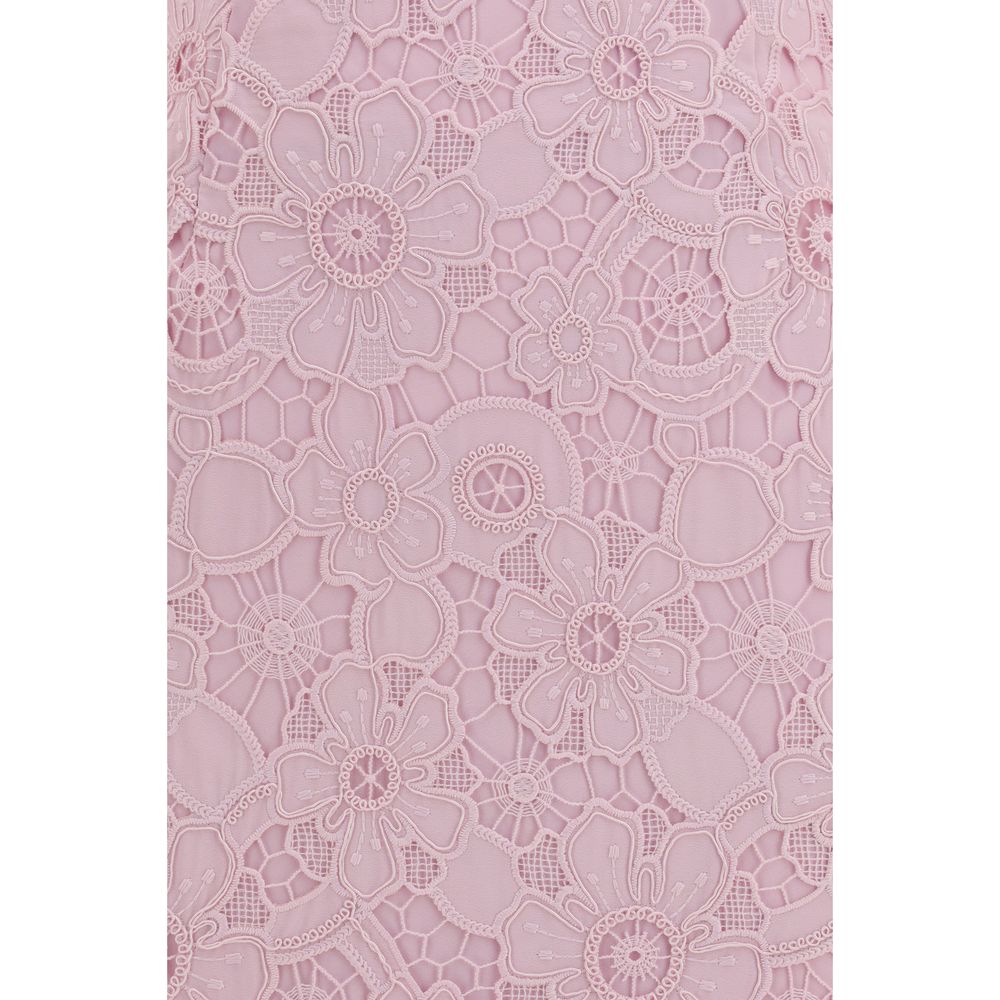 Indulge in the Self-Portrait Multicolor Polyester Cocktail Dress, where exquisite lace craftsmanship and a flattering silhouette elevate your elegance for any occasion.