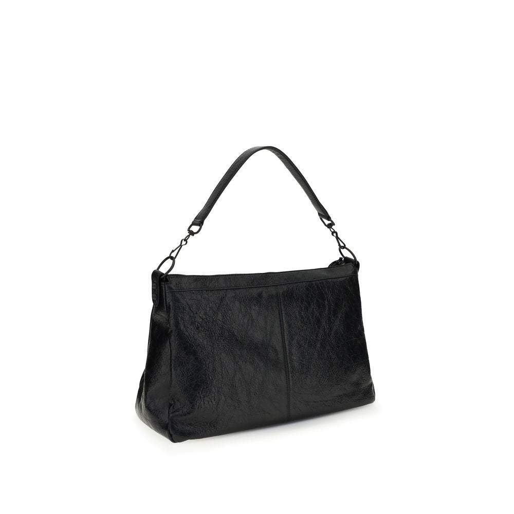 Discover the Balenciaga Black Lamb Ovis Aries Aries Shoulder Bag, a masterpiece of exquisite craftsmanship and luxurious design, perfect for the discerning individual.