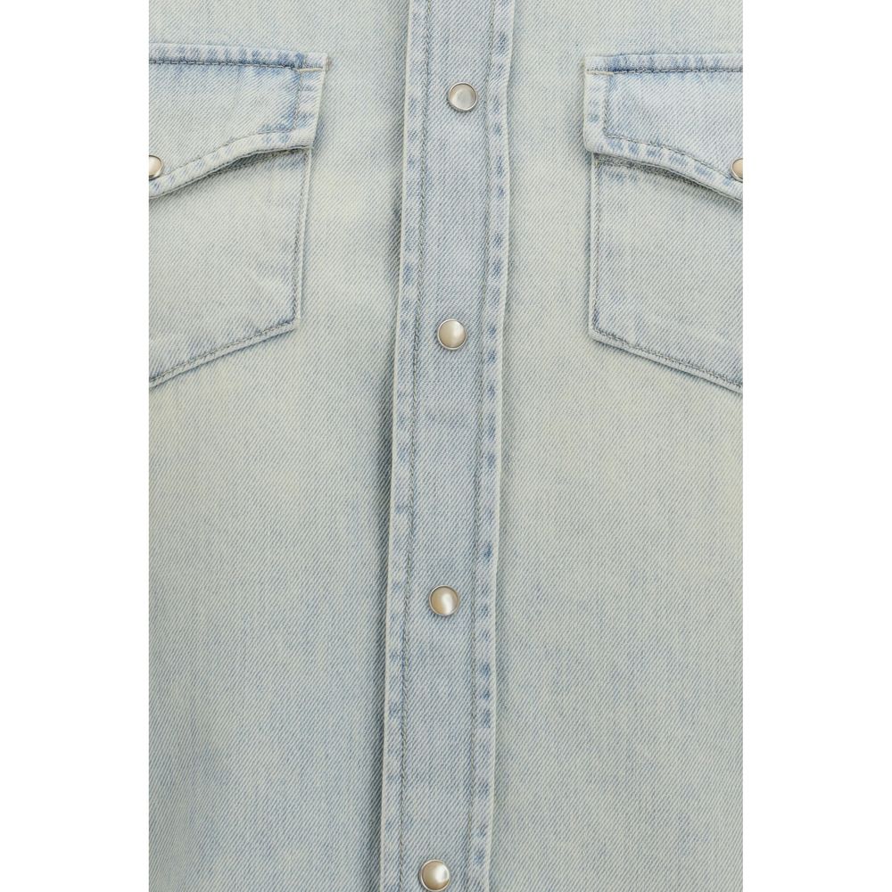 Jacob Cohen Blue Denim Shirt - Luxury Western Couture Elegance
