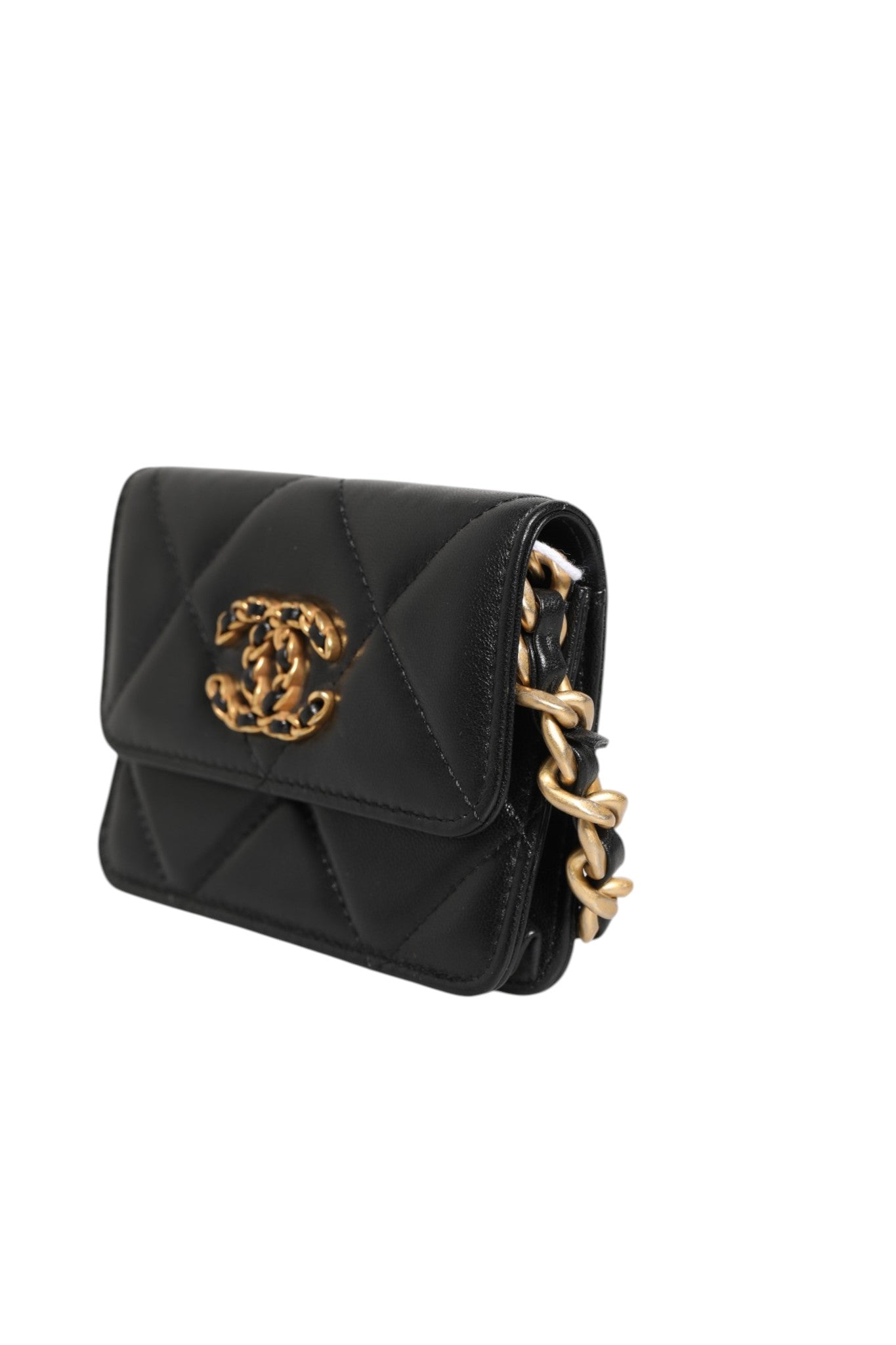 Discover the Chanel 19 Flap Coin Purse, a masterpiece of quilted leather elegance, embodying timeless sophistication and exquisite craftsmanship for the discerning individual.