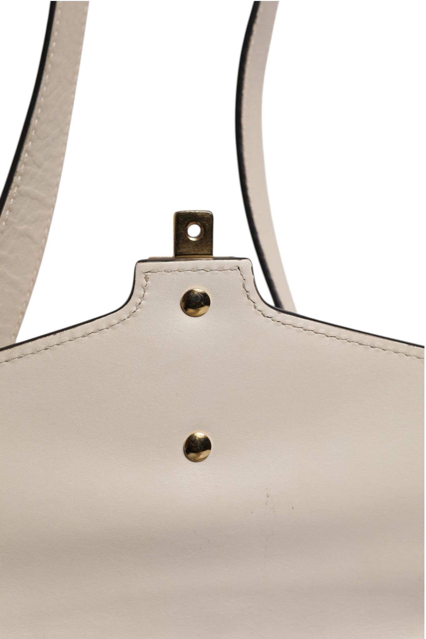 Gucci White Calfskin Leather Sylvie Crossbody Bag
