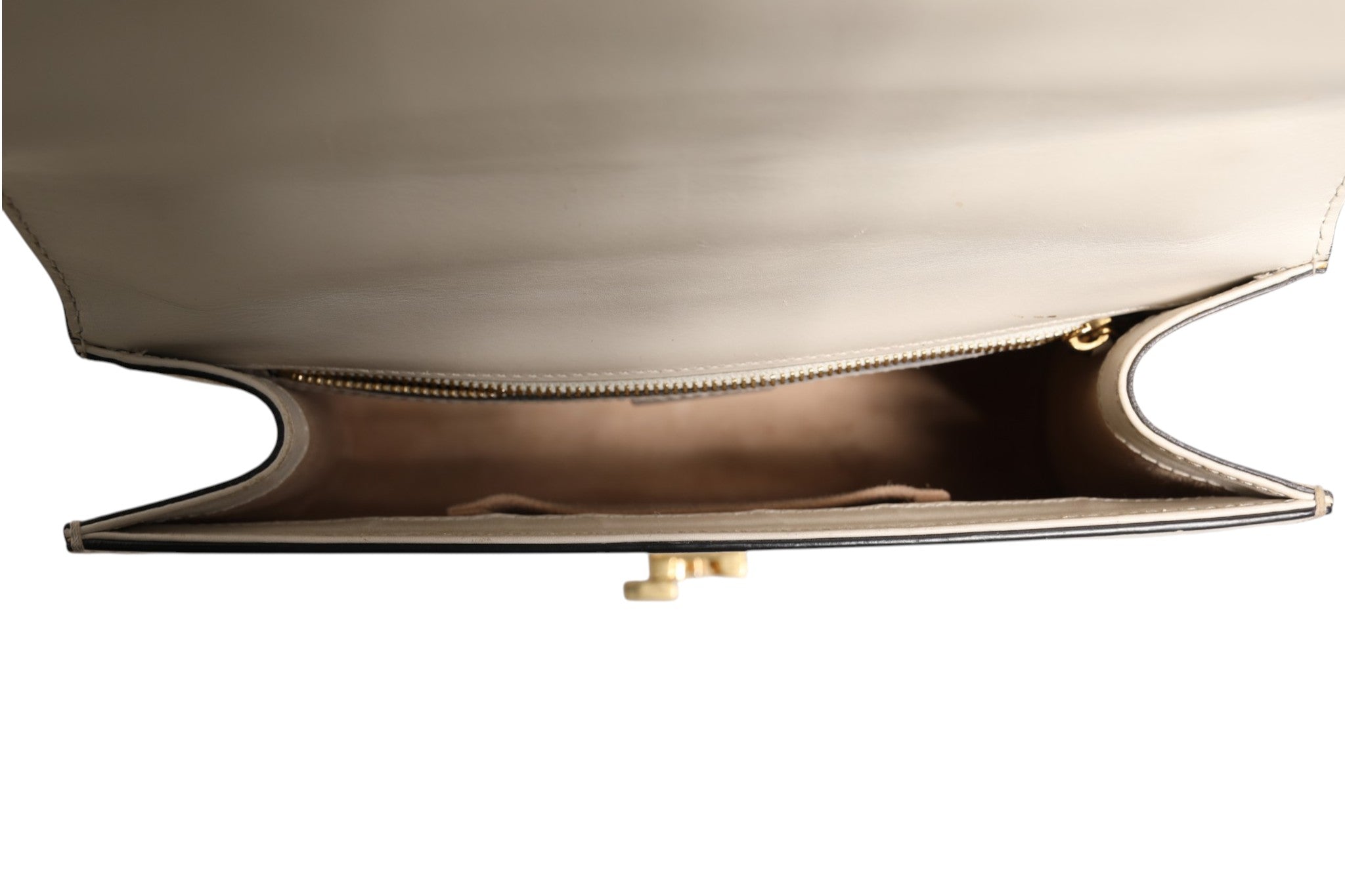 Gucci White Calfskin Leather Sylvie Crossbody Bag