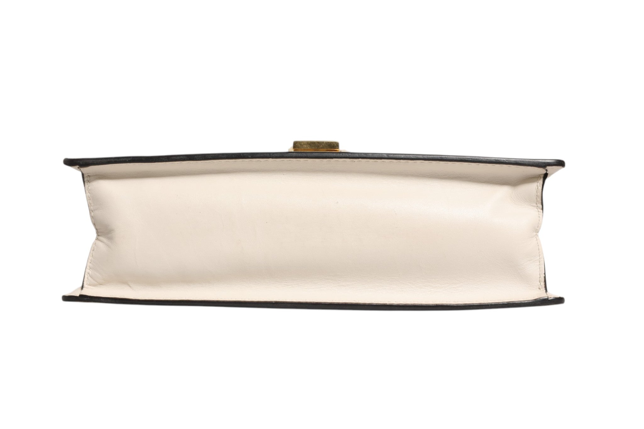 Gucci White Calfskin Leather Sylvie Crossbody Bag