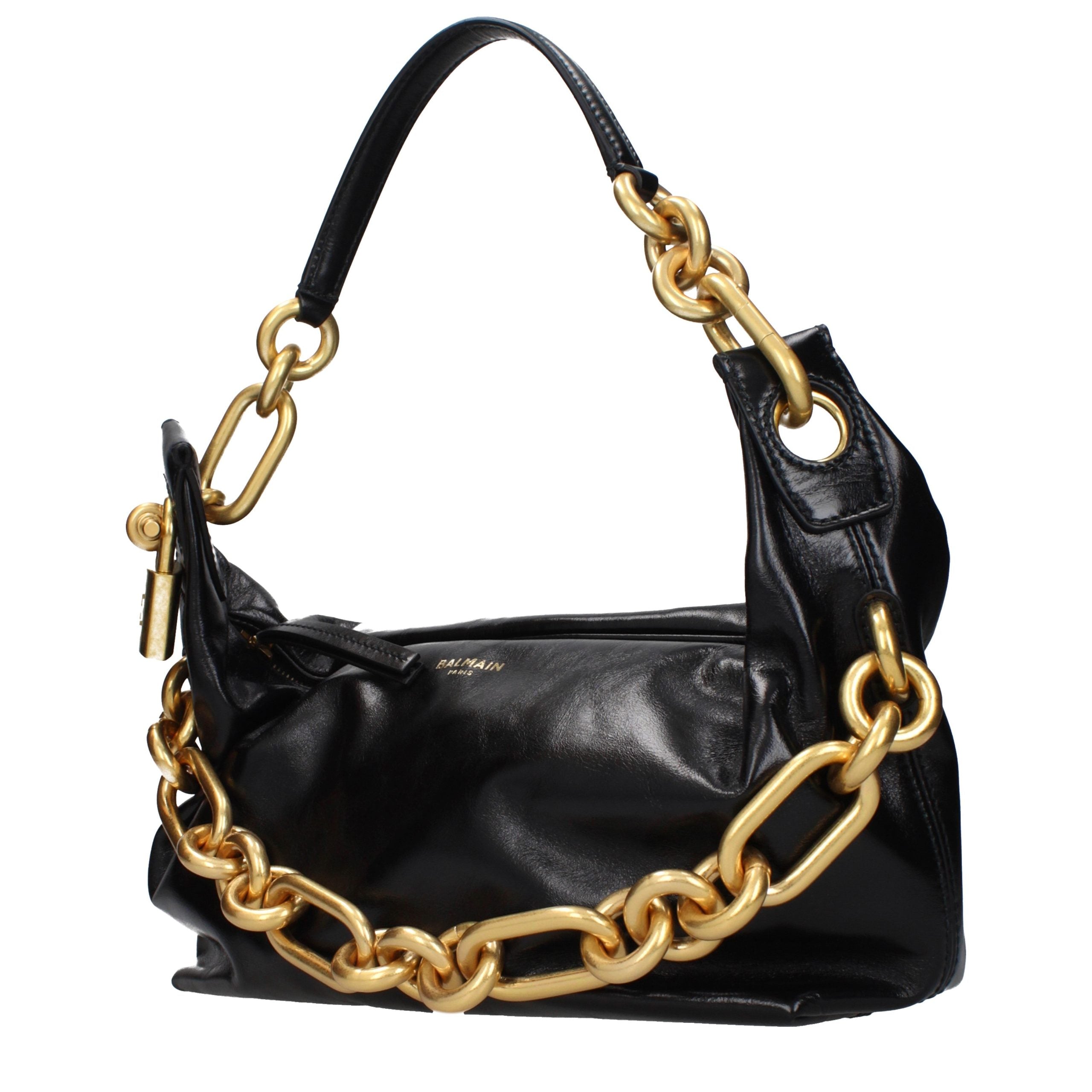 Experience the allure of the Balmain Black Leather Shoulder Bag, where impeccable craftsmanship meets timeless elegance, perfect for the discerning individual.