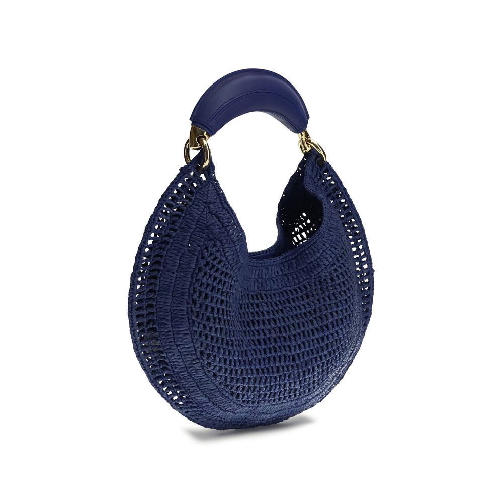 Chloé Black Raffia Shoulder Bag