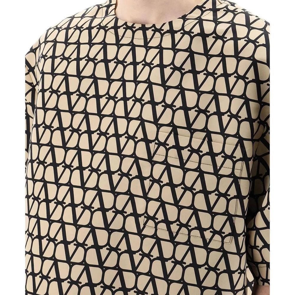 Valentino Brown Silk T-Shirt