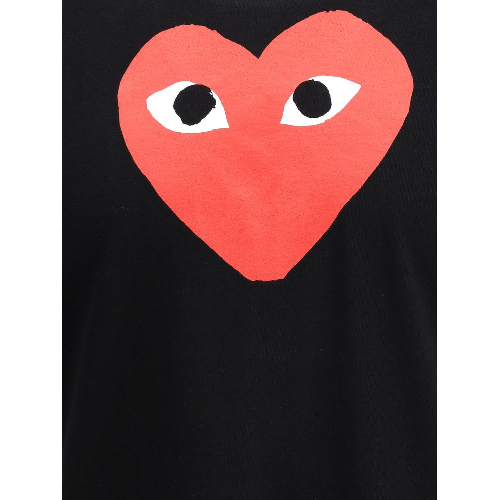 Comme Des Garçons Play Black Cotton T-Shirt