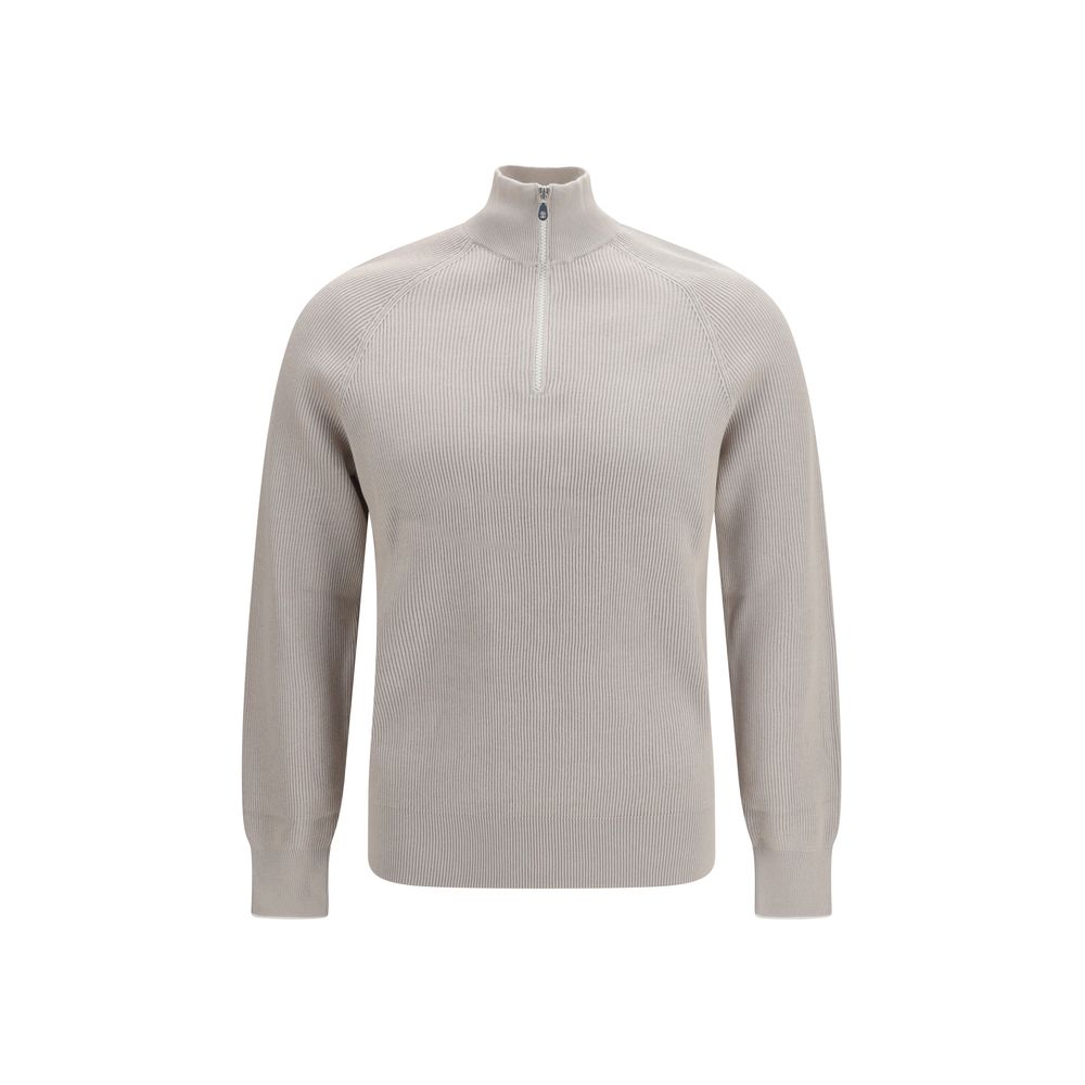 Brunello Cucinelli Beige Cotton Sweatshirt - Timeless Luxury Elegance