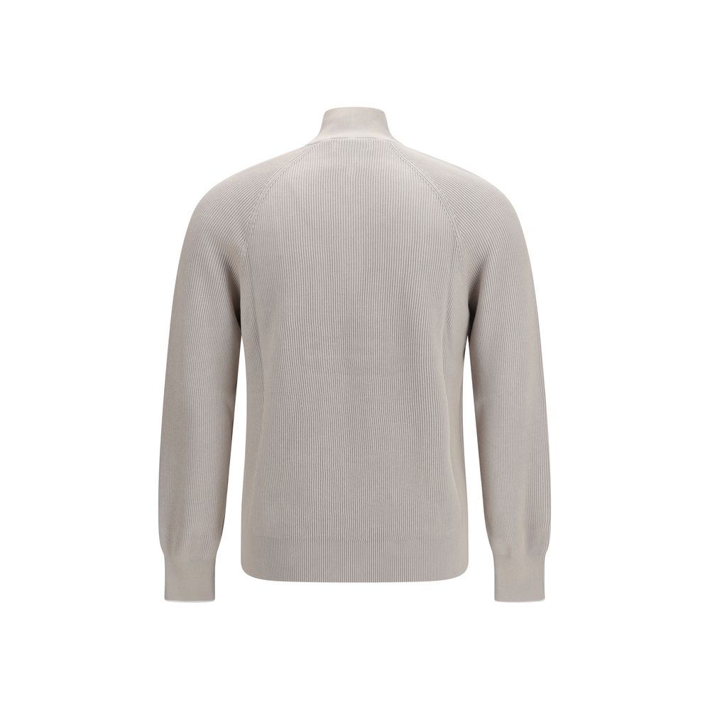Brunello Cucinelli Beige Cotton Sweatshirt - Timeless Luxury Elegance