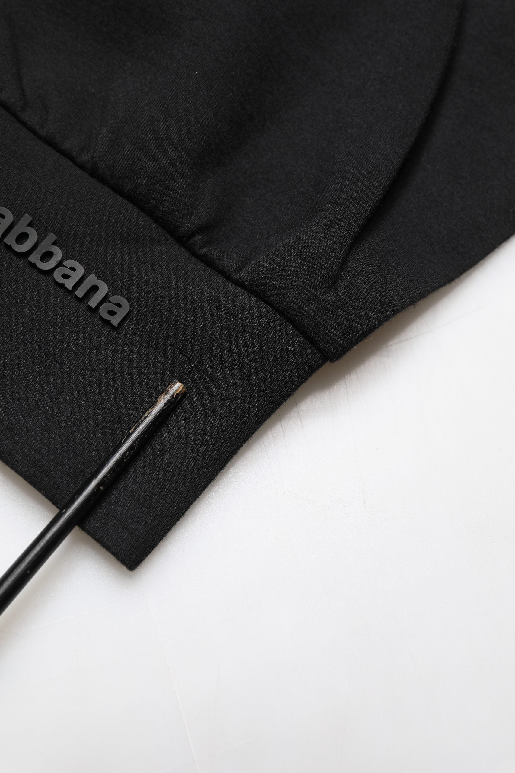 Dolce & Gabbana Black Cotton DG Pullover Sweater - Artisanal Luxury