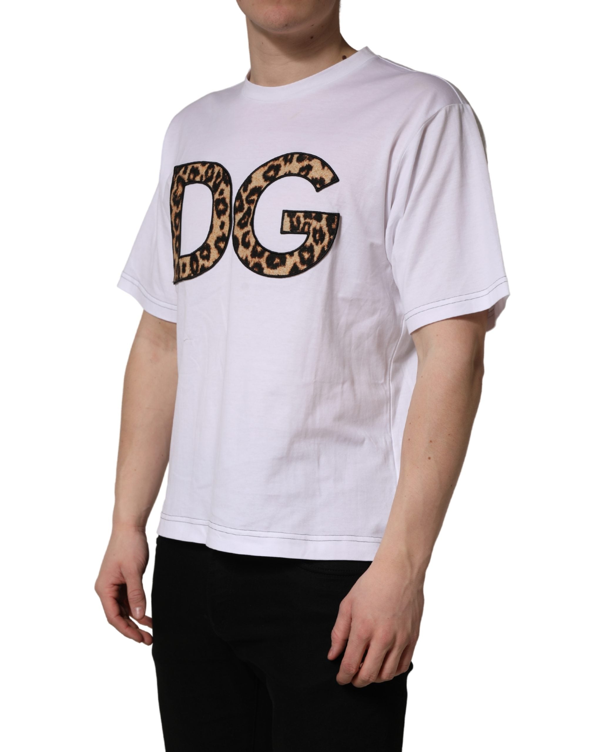 Dolce & Gabbana Cotton T-Shirt - Luxe Leopard Print Elegance