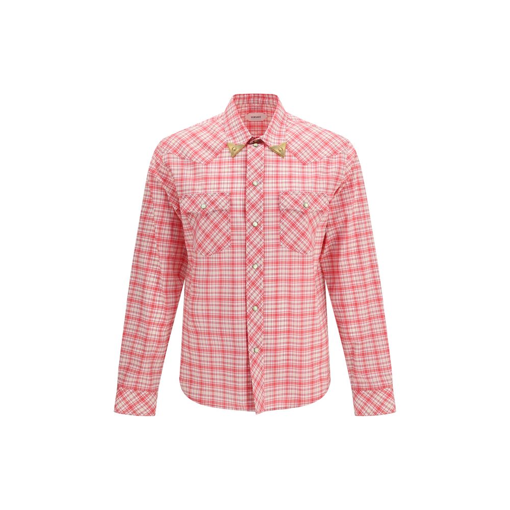 Versace Multicolor Cotton Pattern Shirt - Tailored Luxury Elegance