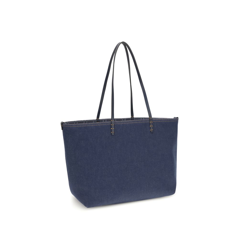 Fendi Blue Cotton Shoulder Bag – Luxury Redefined for the Discerning