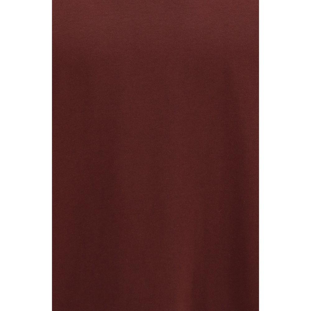 Comme Des Garçons Bordeaux Cotton T-Shirt - Timeless Luxury