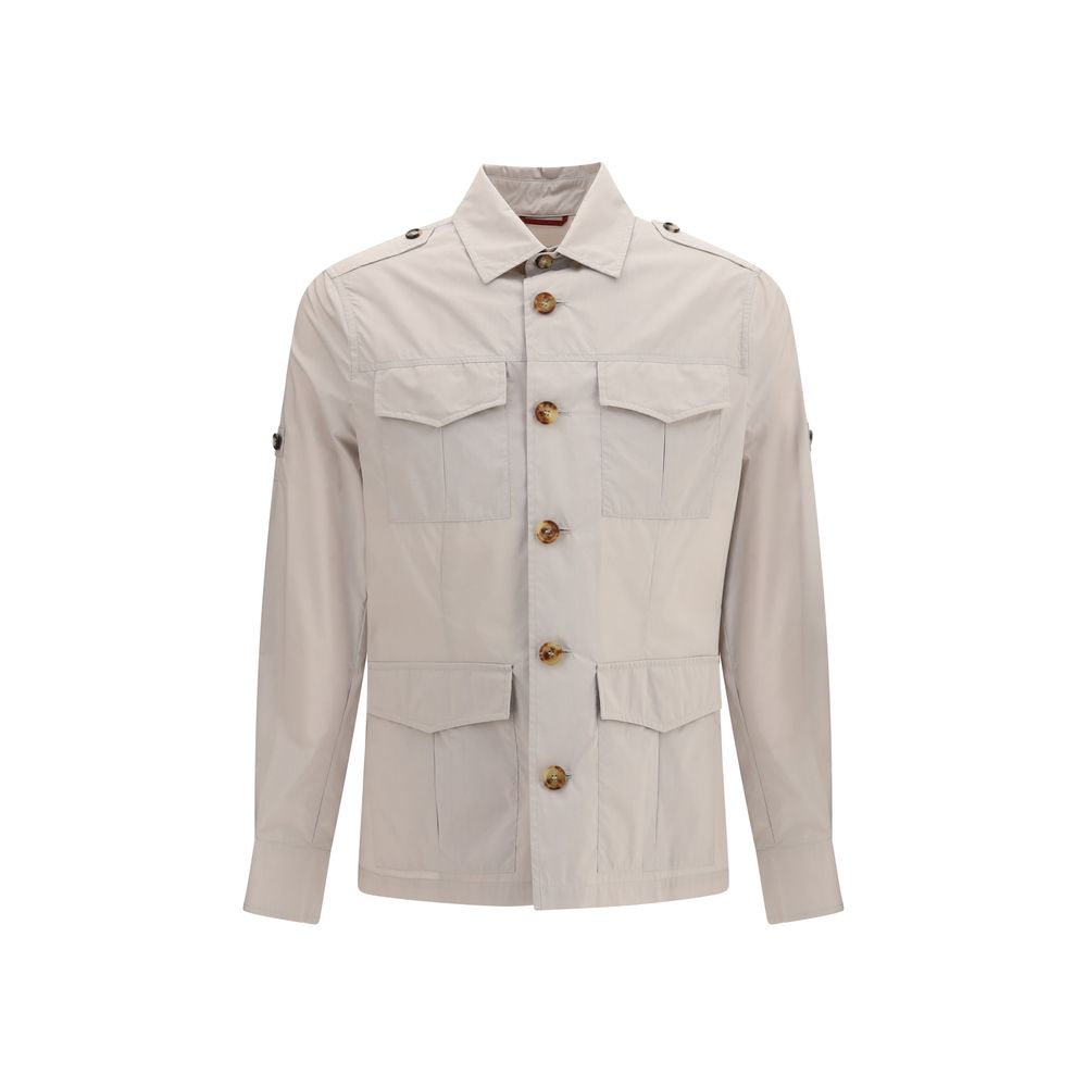 Brunello Cucinelli Beige Cotton Coat - Artisanal Luxury Outerwear