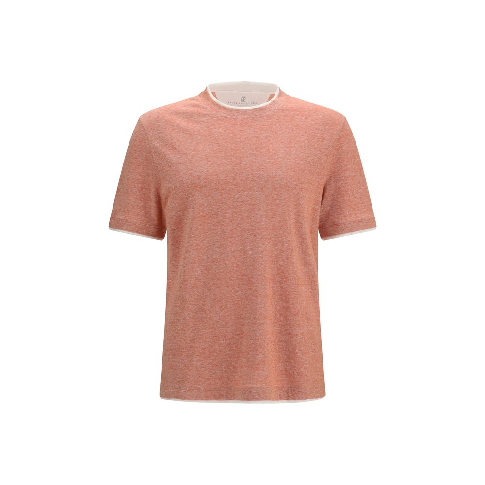 Brunello Cucinelli Orange Cotton T-Shirt – Designer Luxury Essential