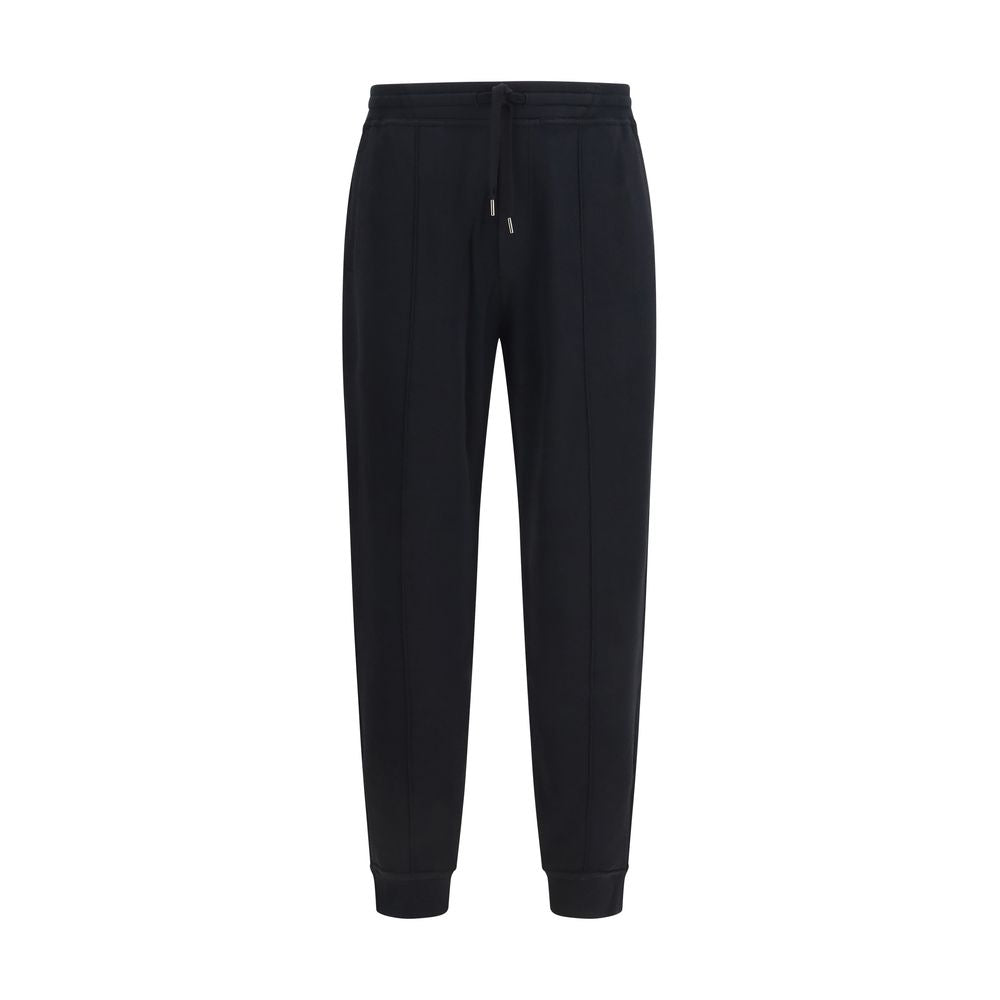 Brunello Cucinelli Black Cotton Joggers - Artisanal Luxury Couture