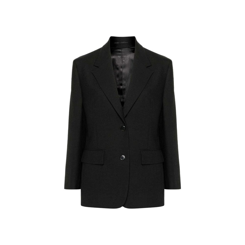 Elevate your wardrobe with the Prada Black Virgin Wool Blazer, a masterpiece of Italian craftsmanship, blending timeless elegance with luxurious comfort for the discerning individual.
