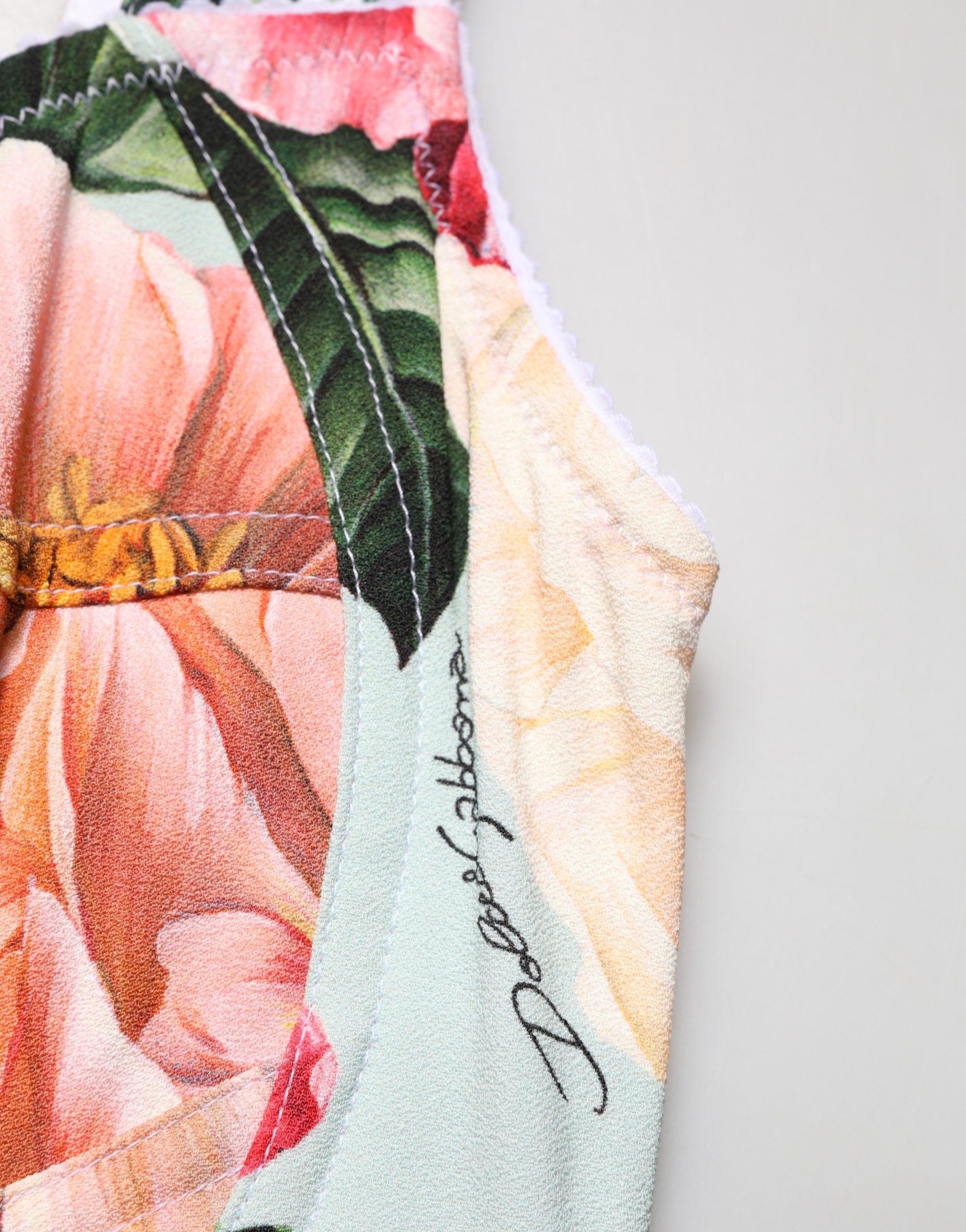 Dolce & Gabbana Floral Print Viscose Sheath Dress Couture