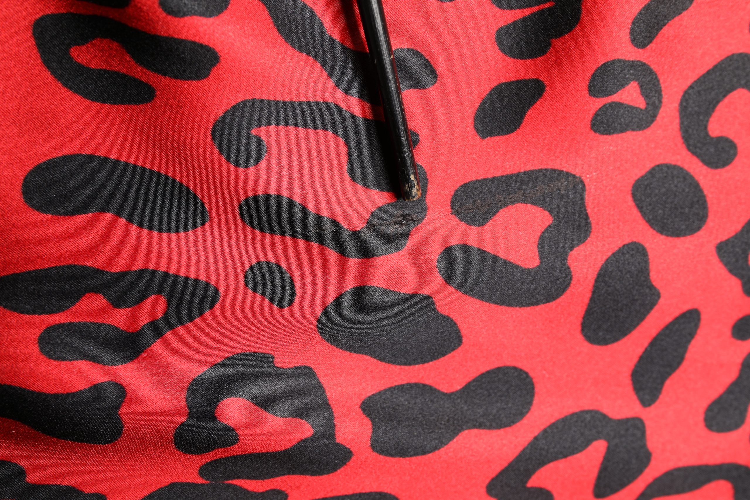 Dolce & Gabbana Red Leopard Print Silk Maxi Dress - Couture Elegance