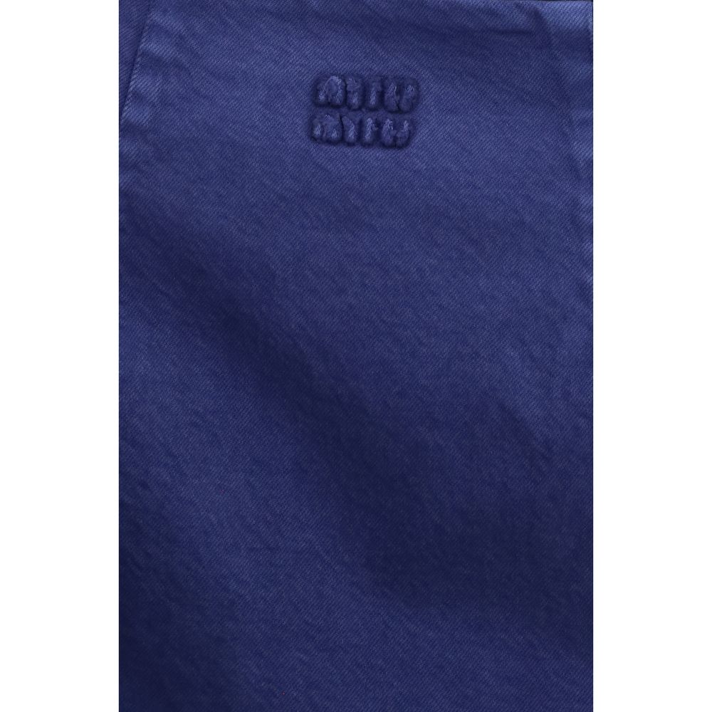 Elevate your wardrobe with the Miu Miu Blue Cotton Casual Dress, a testament to exquisite craftsmanship and timeless elegance, perfect for the modern connoisseur.