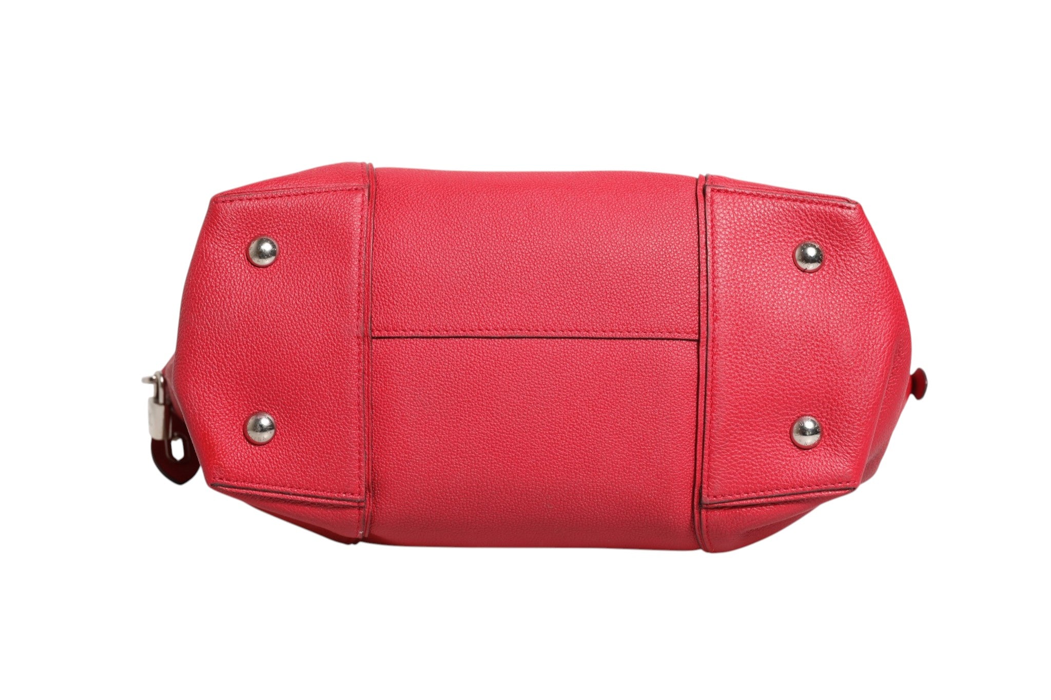 Elevate your style with the Louis Vuitton Griotte Taurillon Leather Soft Lockit MM Crossbody Bag, a masterpiece of luxury craftsmanship in vibrant red, perfect for any occasion.