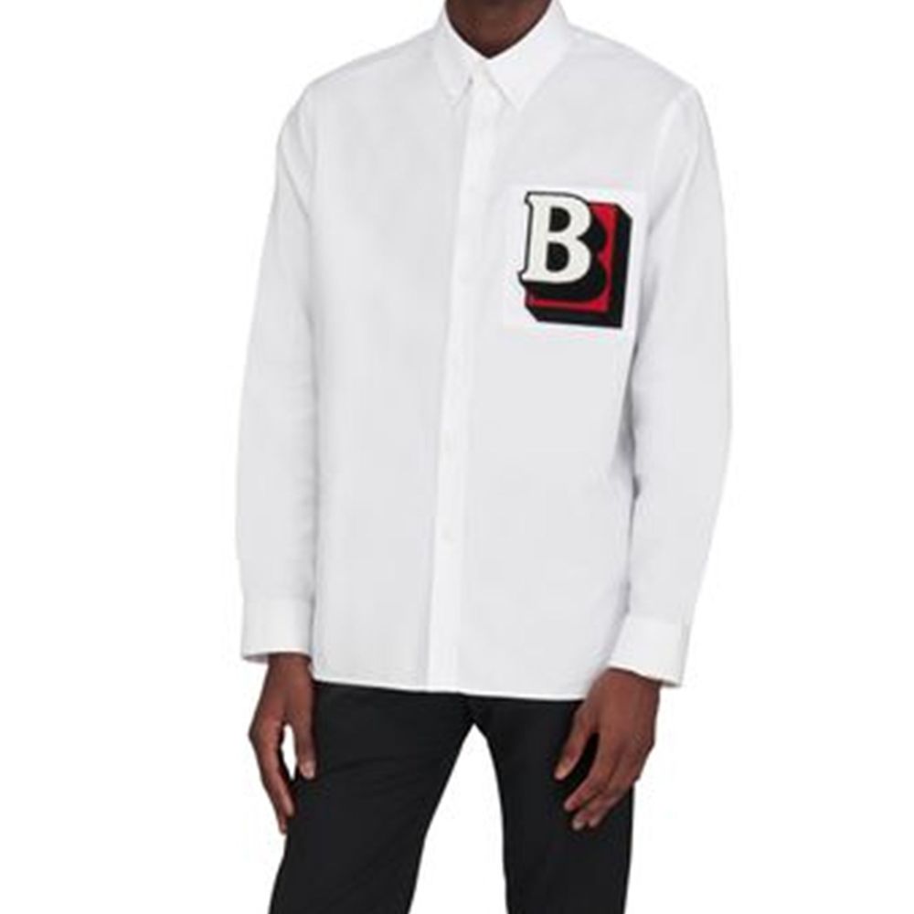 Burberry White Cotton Dress Shirt - Artisanal Luxury Couture