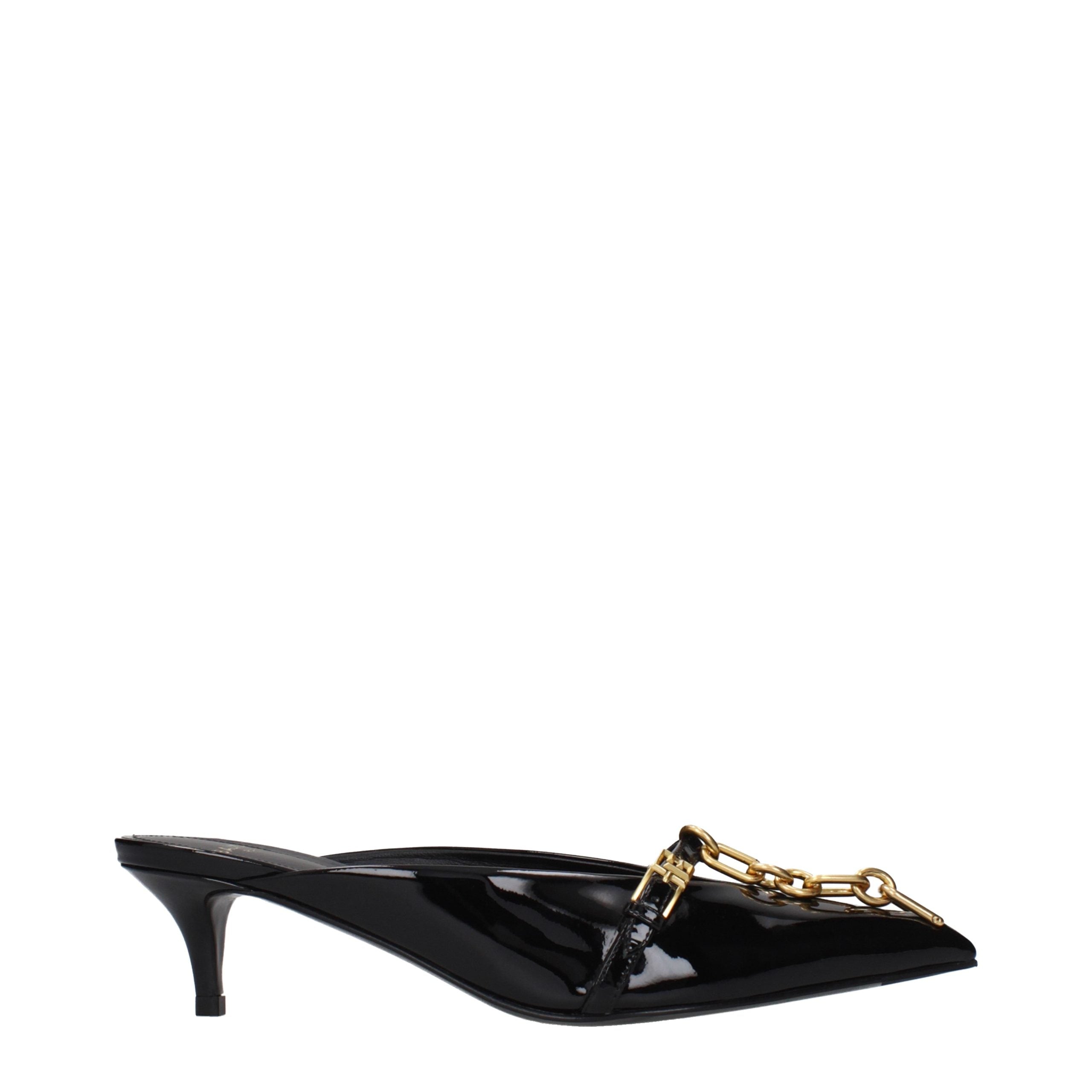 Elevate your style with Balmain Black Leather Platform Sandals, crafted from sumptuous patent leather, embodying timeless luxury and sophisticated allure for every occasion.