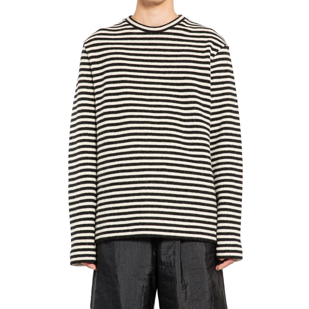 Jil Sander White Wool Long Sleeve T-Shirt - Timeless Luxury Elegance