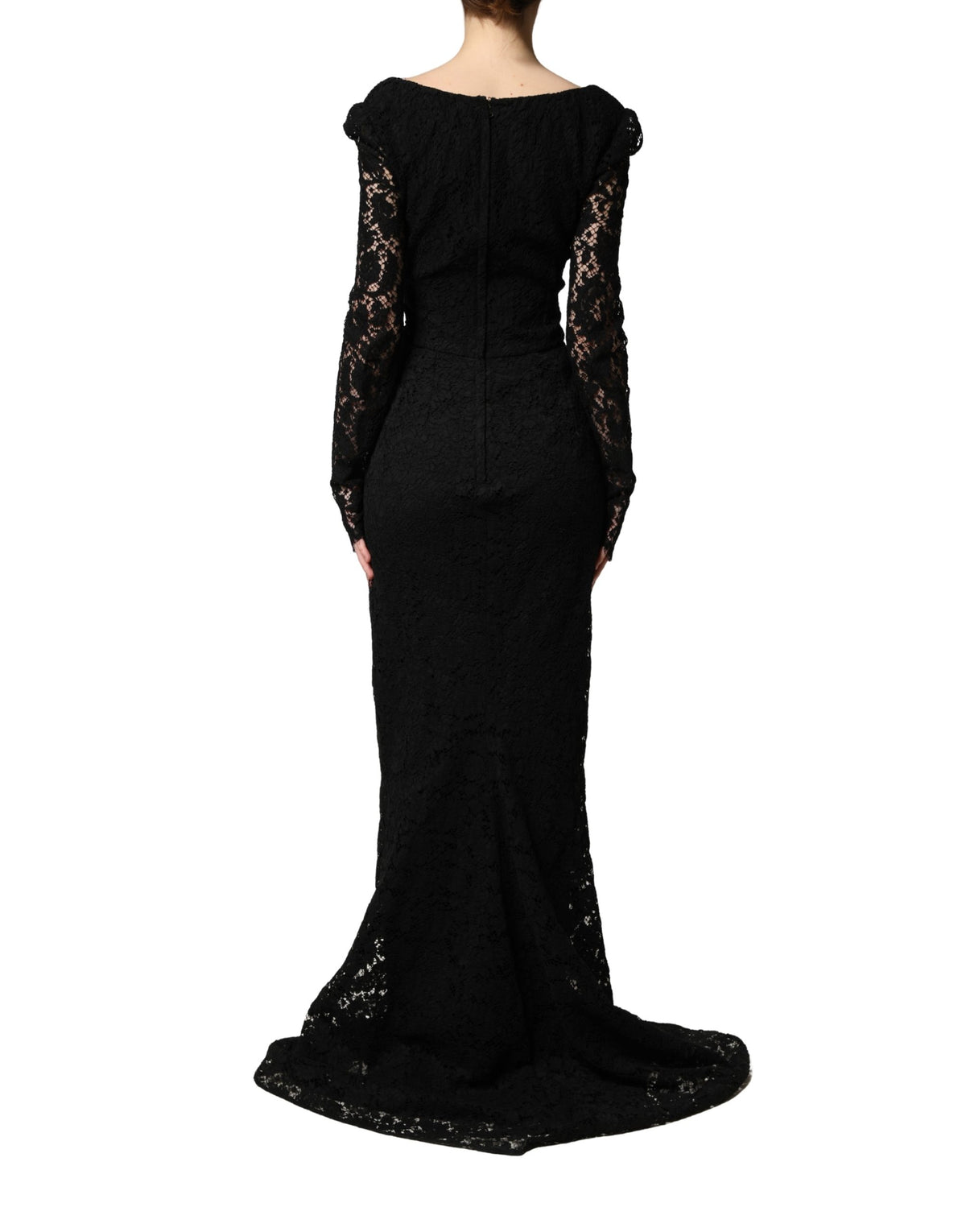 Dolce & Gabbana Black Lace Maxi Dress - Timeless Elegance