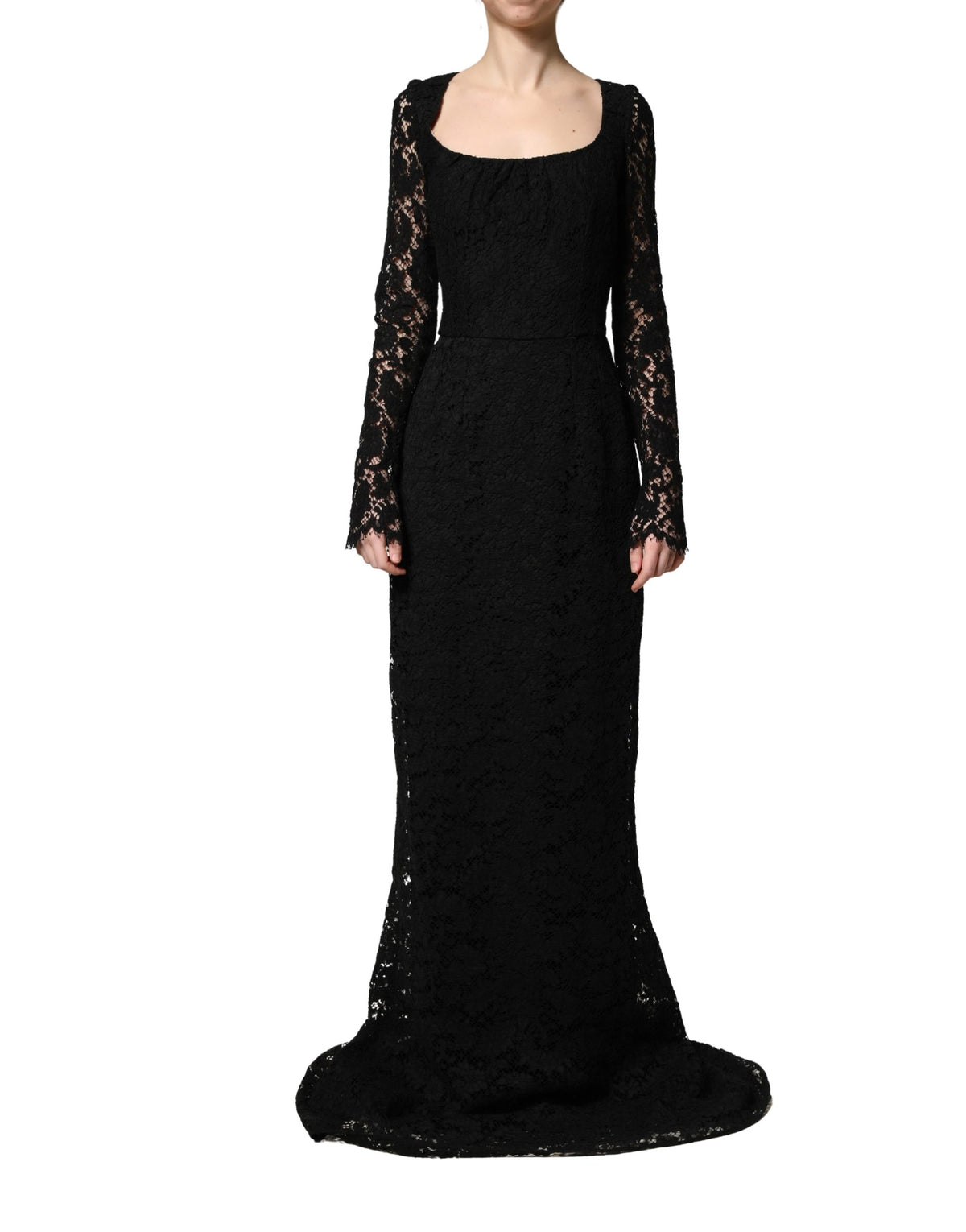 Dolce & Gabbana Black Lace Maxi Dress - Timeless Elegance