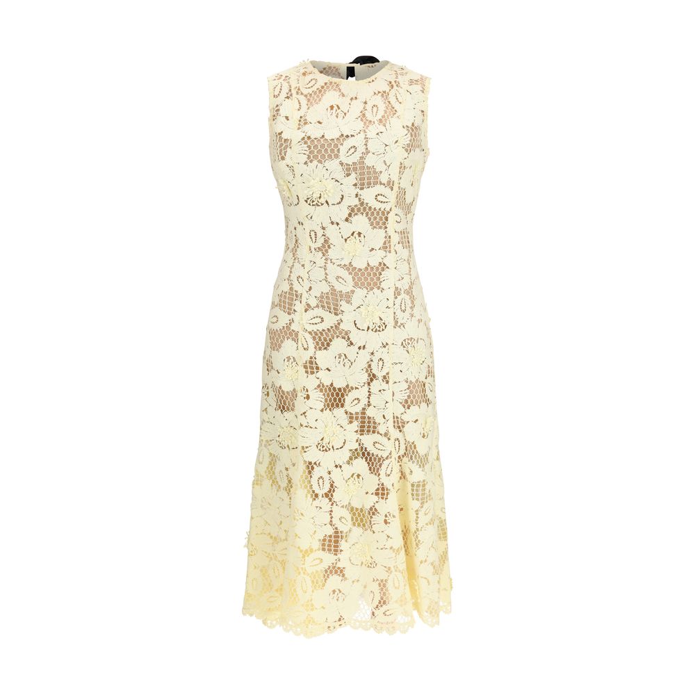 Indulge in the exquisite Self-Portrait Bicolor Polyester Casual Dress, where artisanal crochet lace meets refined elegance, perfect for unforgettable moments.