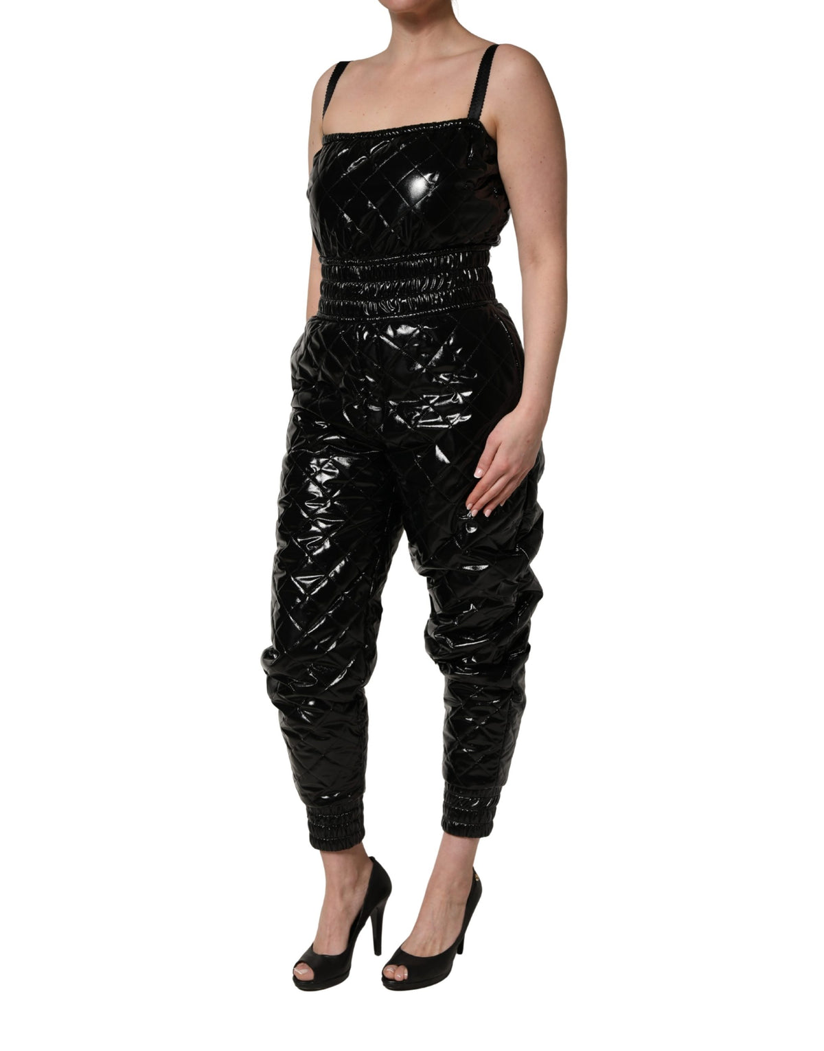 Dolce & Gabbana Black Sleeveless Romper Jumpsuit Dress Luxury