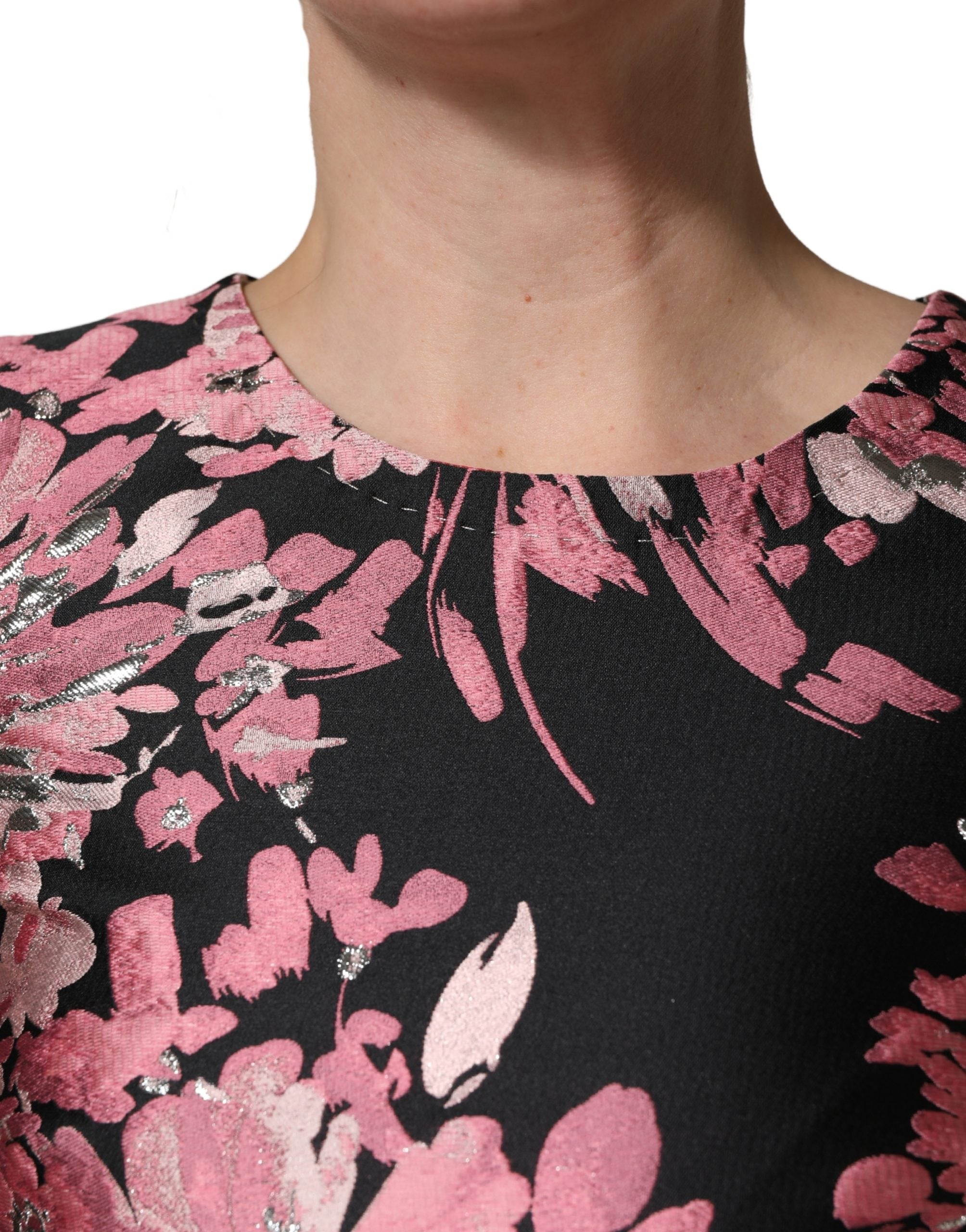 Elevate your wardrobe with the Dolce & Gabbana Multicolor Floral Brocade A-line Mini Dress, a masterpiece of Italian craftsmanship that embodies timeless elegance and allure.