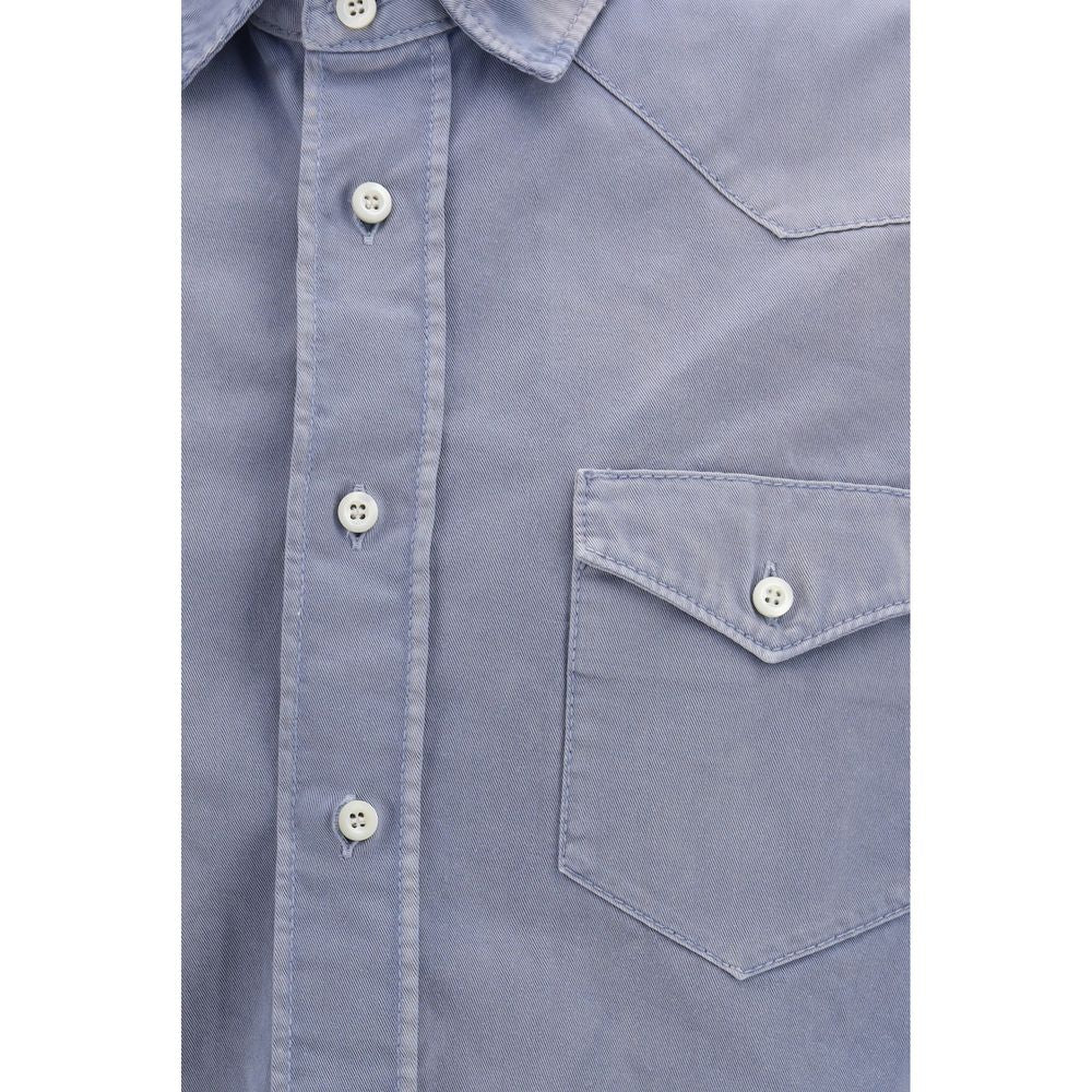 Prada Blue Cotton Shirt