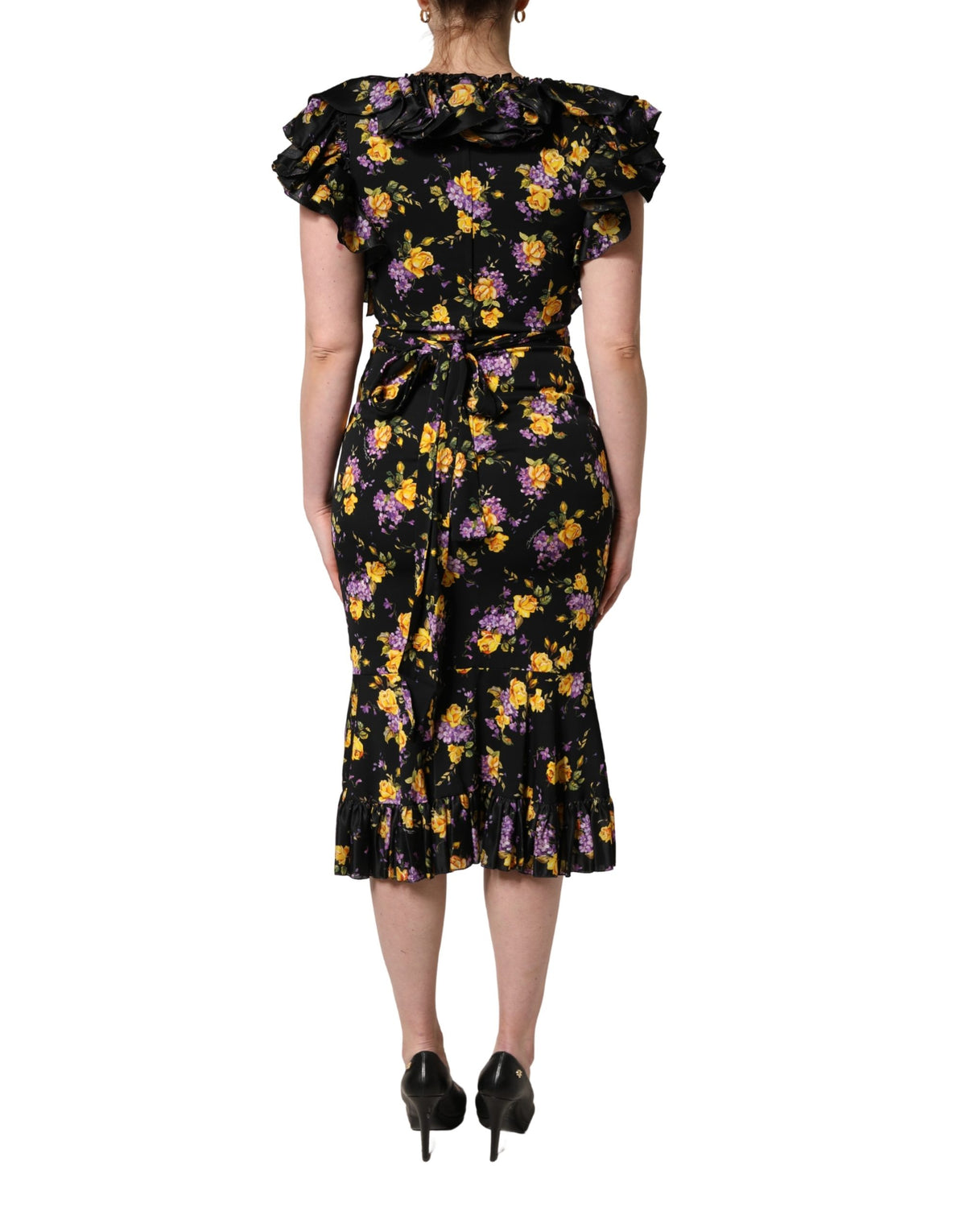 Dolce & Gabbana Silk Midi Dress - Timeless Elegance in Couture